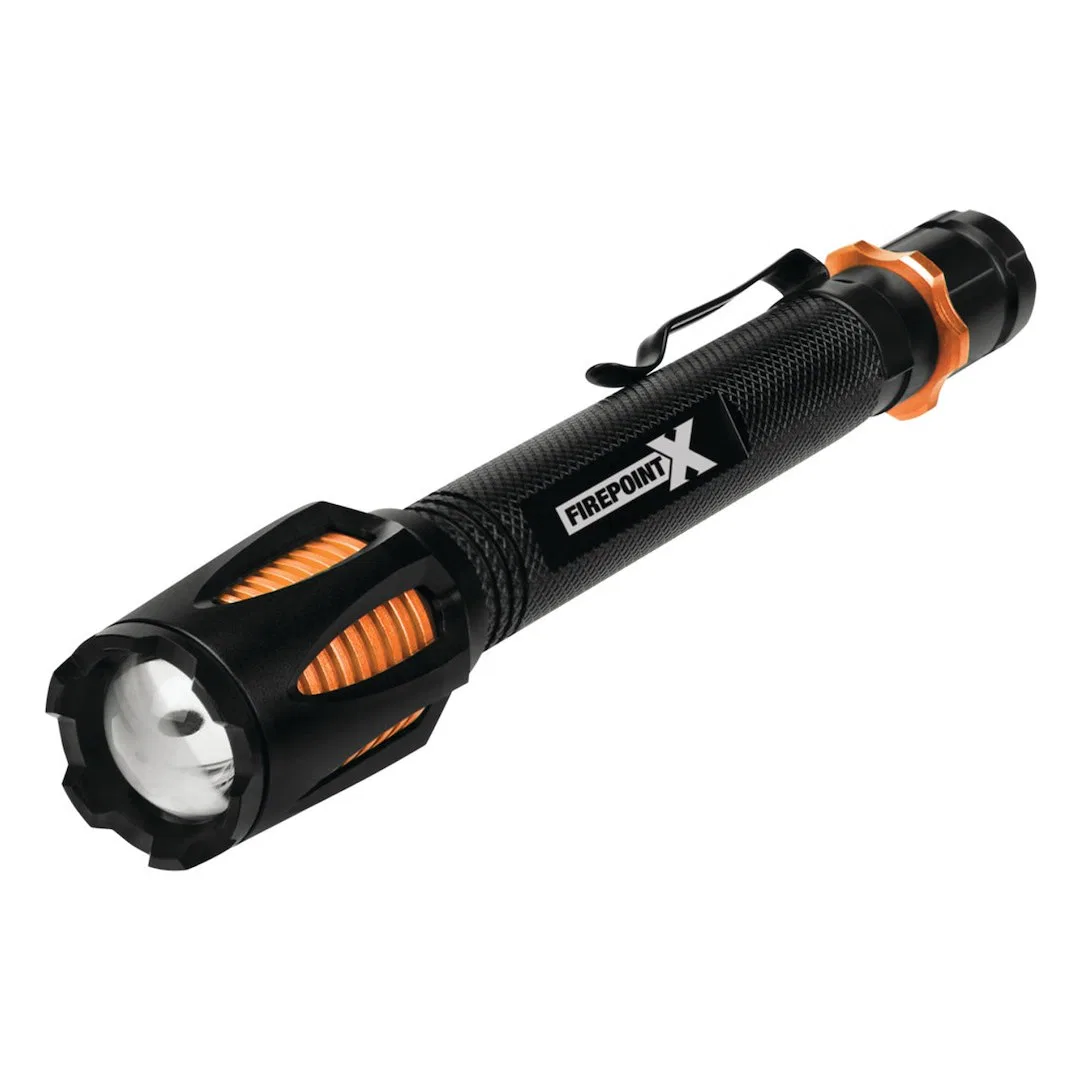 W2657 – PERFORM TOOL Flashlight, Pen Light LED Clear Lens 88 Meter DuoFocus Black/ Orange Casing Aluminum Housing Wit...